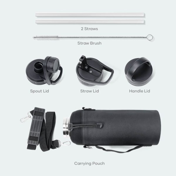 Trio Series Water Bottle with 3 Lids | 40oz - Image 4