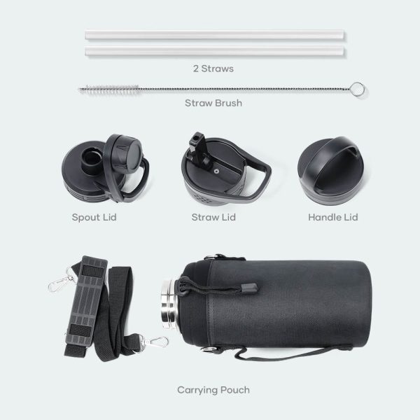 Trio Series Water Bottle with 3 Lids | 32oz - Image 9