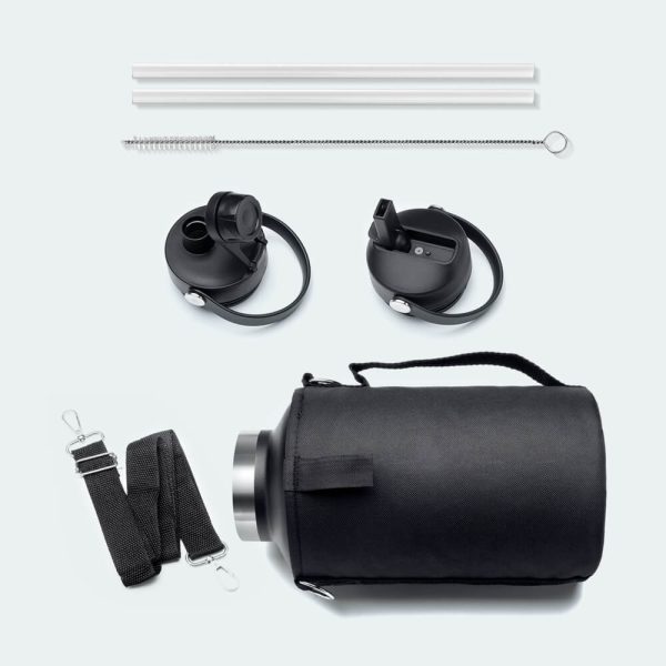 Duet Series Water Bottle With Straw Spout Lid | 128oz - Image 4