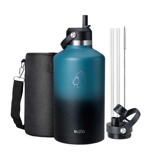 Duet Series Water Bottle With Straw Spout Lid | 128oz - Image 2