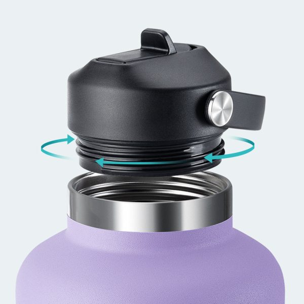Straw Lid Cap for 2.91 Wide Mouth Water Bottles